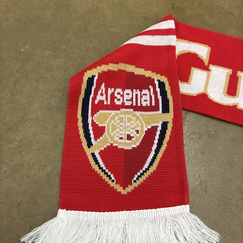 Arsenal FC Scarf Gunners For Fan Supporter LETS GO GOONERS!!!! Red Colorway